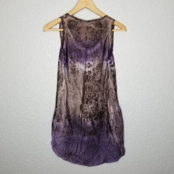 Ma+Ch Marika Charles Amethyst Hand Dyed Silk Tank - Picture 11 of 15
